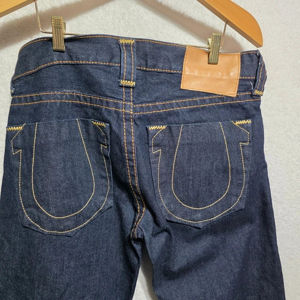 True Religion Bobby Super T Stitch‎ Dark Wash Denim Jeans Mens Size 32 Made USA